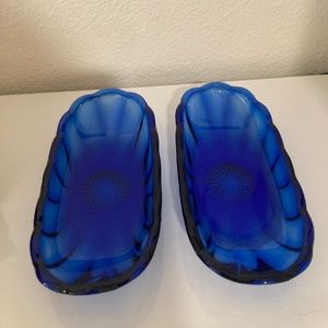 Vintage  Cobalt Blue | Anchor Hocking | Banana Split Sundae Dish